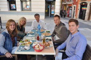 After being exposed to some great art we ate in a beautiful courtyard,