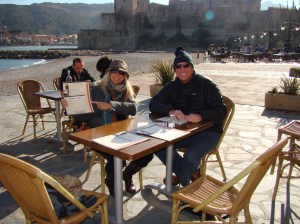 Back in Collioure - no bathing suits this time!