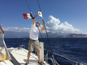 Platt Hoisting the Corsican flag